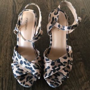 Cheetah print wedges